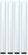 Gambe regolabili per tavolo Ø60x710mm, kit di 4 piedi per tavolo in acciaio, altezza regolabile 710-730mm (Bianco)