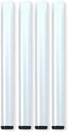 Gambe regolabili per tavolo Ø60x710mm, kit di 4 piedi per tavolo in acciaio, altezza regolabile 710-730mm (Bianco)