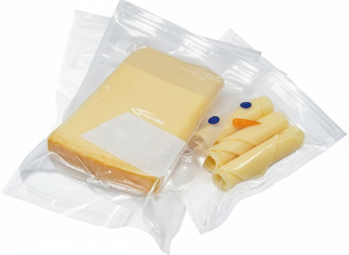 MONGARDI - 8 SACCHETTI PER SOTTOVUOTO ALIMENTI CON VALVOLA LAVABILI E RIUTILIZZABILI MISURE ASSORTITE