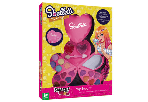 Sbelletti Cofanetto Trucchi Cuore con Specchio 3 Livelli