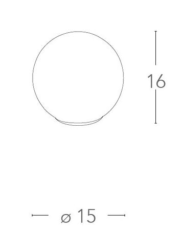 Lampada da tavolo 40W E14 diametro 15cm bianca TOWN