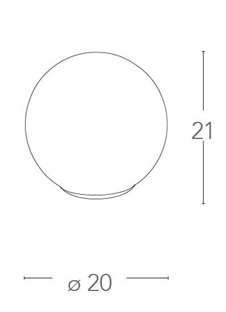 Lampada da tavolo 40W E14 diametro 20cm bianca TOWN