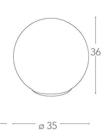 Lampada da tavolo 60W E27 diametro 35cm bianca TOWN