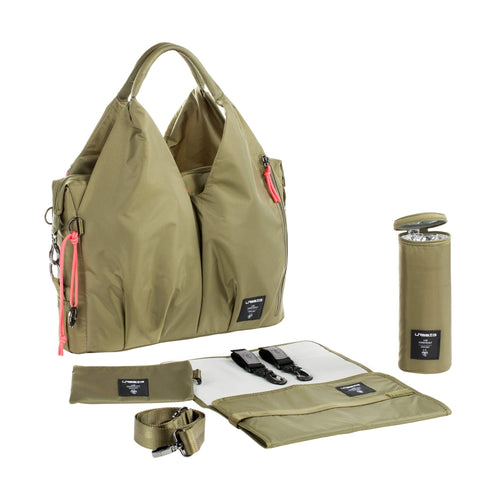 Lassig - Borsa per Passeggino Olive con accessori