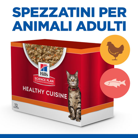 Hill's Healthy Cuisine spezzatino Gatti Adulti Multigusto 12x80 gr