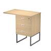 Cassettiera alta complanare con 3 cassetti e top posizionabile in due modi cm. 80x50x74,4h