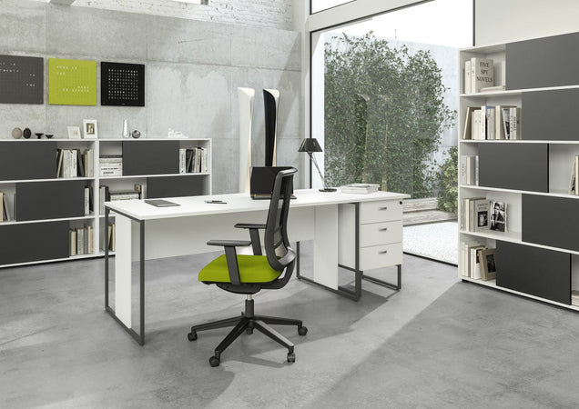 Cassettiera alta complanare con 3 cassetti e top posizionabile in due modi cm. 80x50x74,4h