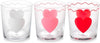 Set 3 bicchieri herart in vetro decorato cl 35.H&H