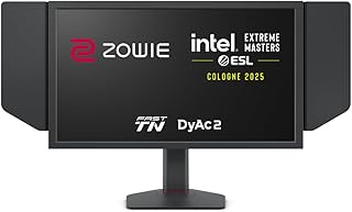 BenQ Zowie XL2586X+ 24 Inch 600Hz Gaming Monitor for Esports, Fast TN, DyAc 2, 1080p, HDMI 2.1 X3, DisplayPort 1.4, XL Setting to Share, S Switch, Shielding Hood, Height Adjustment, Progamer Base