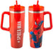 Mug termico in acciaio inox 18/10 con cannuccia spidereman lt 0,9H&H