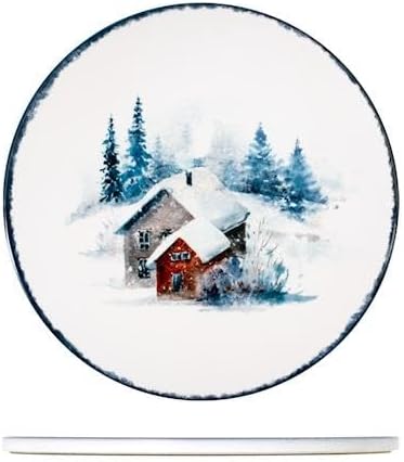 Sottopentola Tondo in Ceramica Paesaggio InnevatoH&H