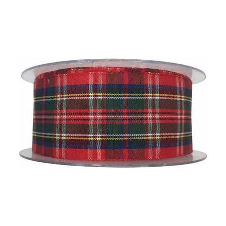 Nastro "Tartan" con motivo scozzese per decorazioni e confezioni natalizie 6,3 cm x 10 m