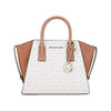 Michael Kors Avril - Borsa a tracolla con zip piccola in PVC vaniglia, PVC vaniglia. Dupersclub