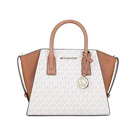 Michael Kors Avril - Borsa a tracolla con zip piccola in PVC vaniglia, PVC vaniglia. Dupersclub