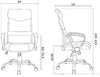 Sedia da ufficio ergonomica Dakar con ruote, poltrona presidenziale per scrivania