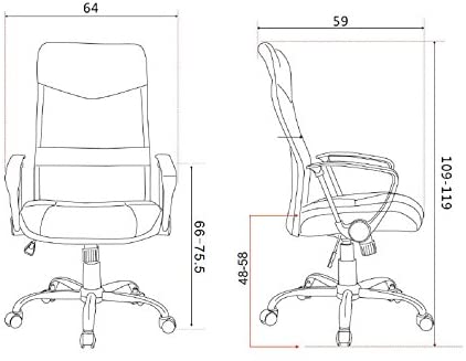 Sedia da ufficio ergonomica "Dakar" con ruote, poltrona presidenziale per scrivania