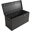 Baule per esterno da 350 litri lucchettabile color grigio scuro