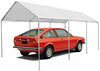 Gazebo per auto Carport con pali in acciaio 3 x 6 mt garage da giardino