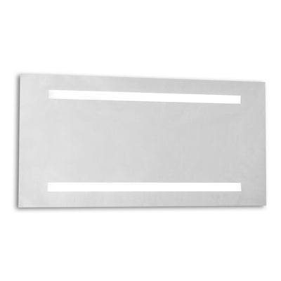 Specchio da bagno con illuminazione neon integrata e sabbiature