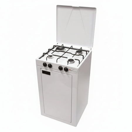 CFParker Fornello Cucina a Gas Gpl / Metano 4 Fuochi Bruciatore da 3,5 Kw con Mobile Portabombola Mod. 541CBGP/C