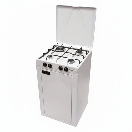 CFParker Fornello Cucina a Gas Gpl / Metano 4 Fuochi Bruciatore da 3,5 Kw con Mobile Portabombola Mod. 541CBGP/C