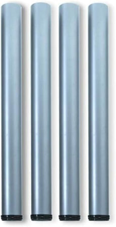Gambe regolabili per tavolo Ø60x710mm, kit di 4 piedi per tavolo in acciaio, altezza regolabile 710-730mm (Nichel satinato)