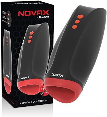 🔥 Masturbatore Vibrante Uomo Jamyjob Novax – Vibration & Compression – Nero