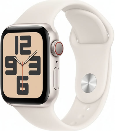 Apple Watch SE (2nd Generation) GPS + Cellular 40mm Smart Watch with Aluminum Case in Polar Star and Sport Band in Polar Star (M/L) Fitness and Sleep Tracker, Accident Detection, Heart Rate Monitor