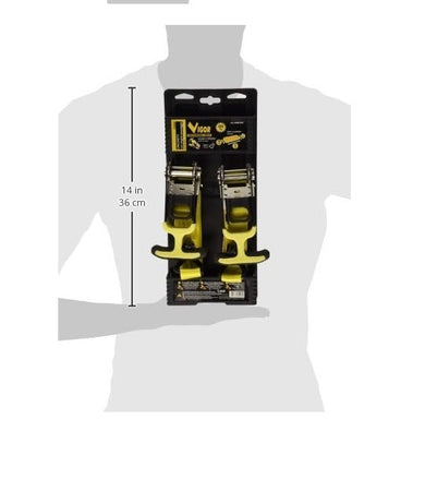 VIGOR - SET 2 CINGHIA PER ANCORAGGIO CON CRICCHETTO 32MM x 5 MT