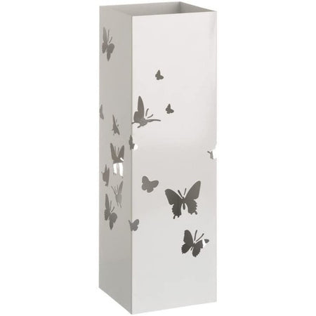 Portaombrelli in metallo verniciato Bianco h 49 cm con disegni moderni