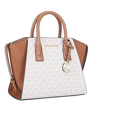 Michael Kors Avril - Borsa a tracolla con zip piccola in PVC vaniglia, PVC vaniglia. Dupersclub