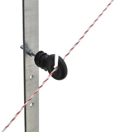 Isolatori con bullone pali in ferro recinto elettrico per Mucche e Cavalli 25 pezzi