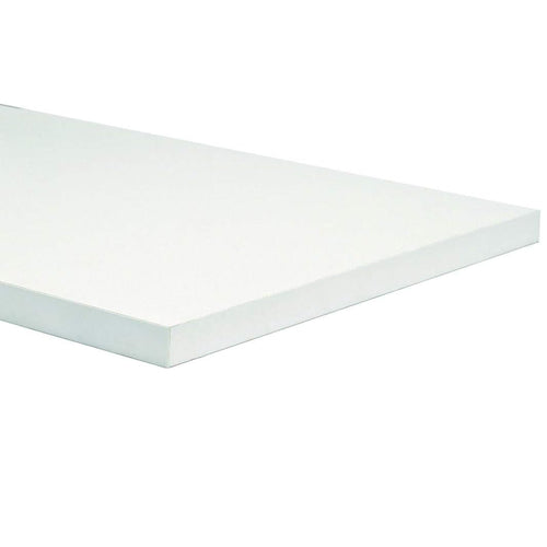 Mensola da muro sospesa in legno con bordo squadrato fissaggio con tasselli a scomparsa