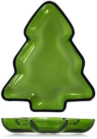 Piatto a forma di Albero di Natale Verde 20X17X2.5H&H