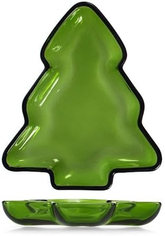 Piatto a forma di Albero di Natale Verde 20X17X2.5H&H