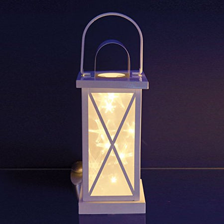Lanterna a batteria effetto 3D a led bianca h 30 cm luce fissa