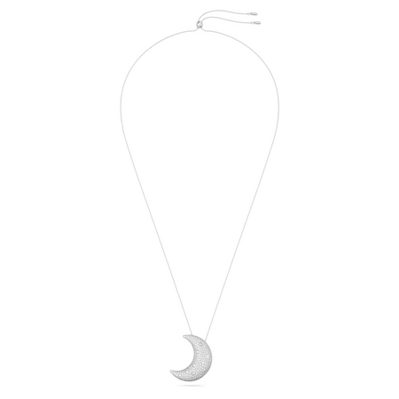 Swarovski Collana con Pendente Sublima Luna, Bianco, Placcato rodio