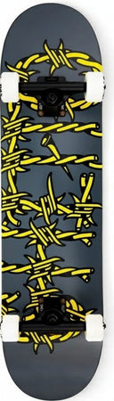 Skateboard GHETTOBLASTER COMPLETE BARDEDWIRE GRY 7,87”