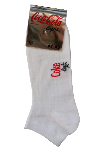 Coca Cola Light Calzini Corti Bianco