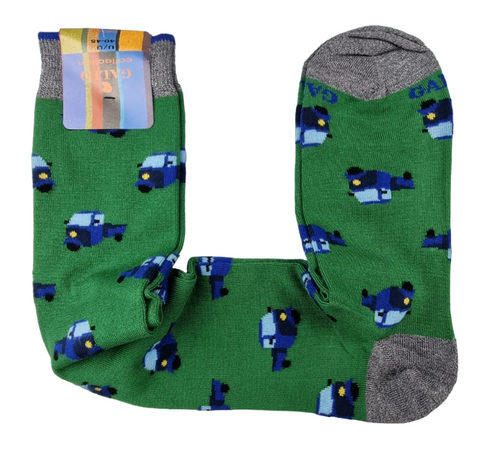 Calze lunghe uomo Gallo - Fantasia APEcar - colore menta/blu