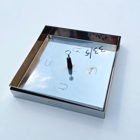 Sigillo 230 x 230 x H 80mm chiusino di acciaio inox leggero da riempimento