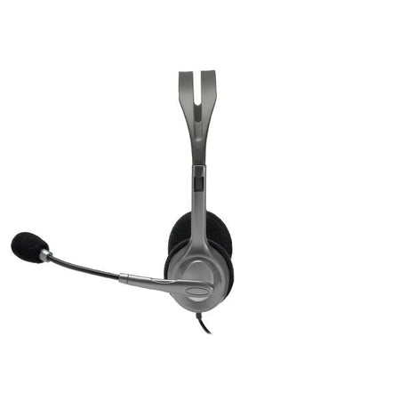 Cuffie con microfono Logitech H110 - Cavo 3.5mm - Argento/nero (981-000271)