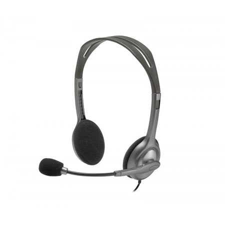 Cuffie con microfono Logitech H110 - Cavo 3.5mm - Argento/nero (981-000271)
