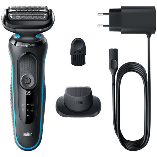 Braun series 5 51-m1200s rasoio elettrico trimmer nero, blu