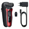 Braun series 6 61-r1000s rasoio nero, rosso