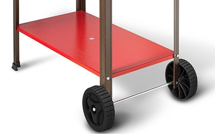 Barbecue a carbone "Vanessa" fornello con tappo e ruote, griglia regolabile Made in Italy