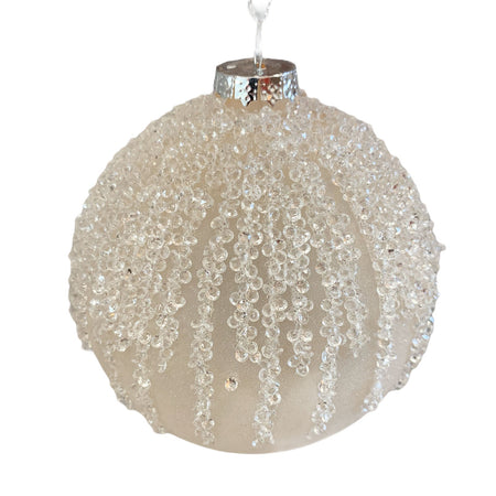 4 palline per albero di natale in vetro Rosa da Ø 10 cm pendaglio decorato