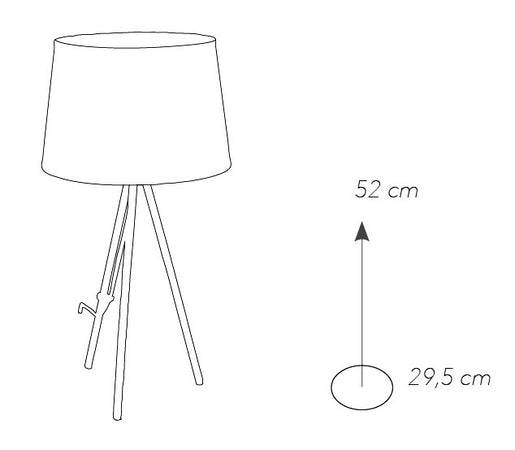 Lume Treppiedi Grigio Metallo Paralume Tessuto Lampada Scrivania Moderna E27