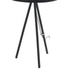 Lume Treppiedi Minimal Nero Metallo Paralume Tessuto Lampada da Tavolo Moderna E27