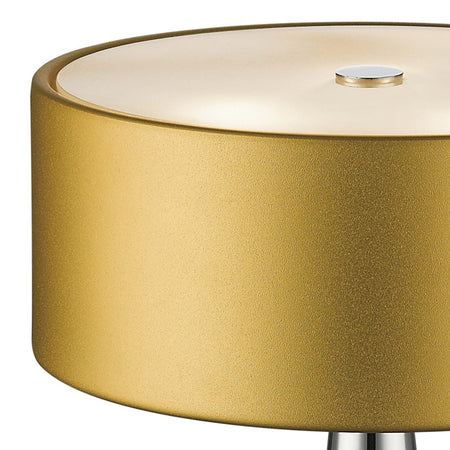 Lampada da Tavolo Oro Diffusore Vetro Fusto Conico Alluminio Interno Moderno G9